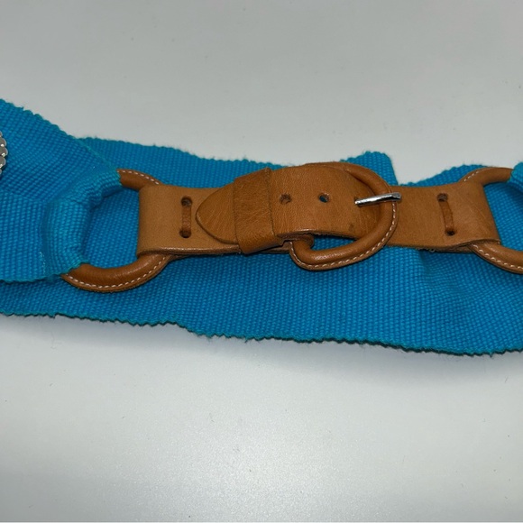 Native American concho belt aqua blue color - Picture 4 of 5